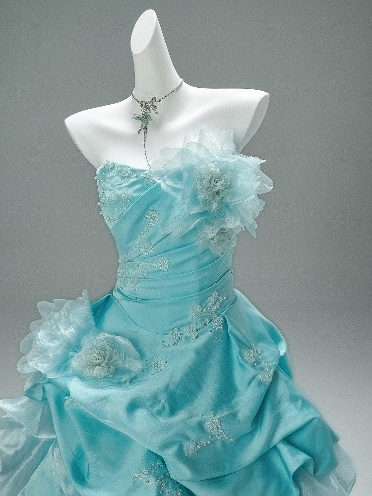 Ball Gown Blue Quinceanera Dresses Sweet 16 Birthday Gown P1181
