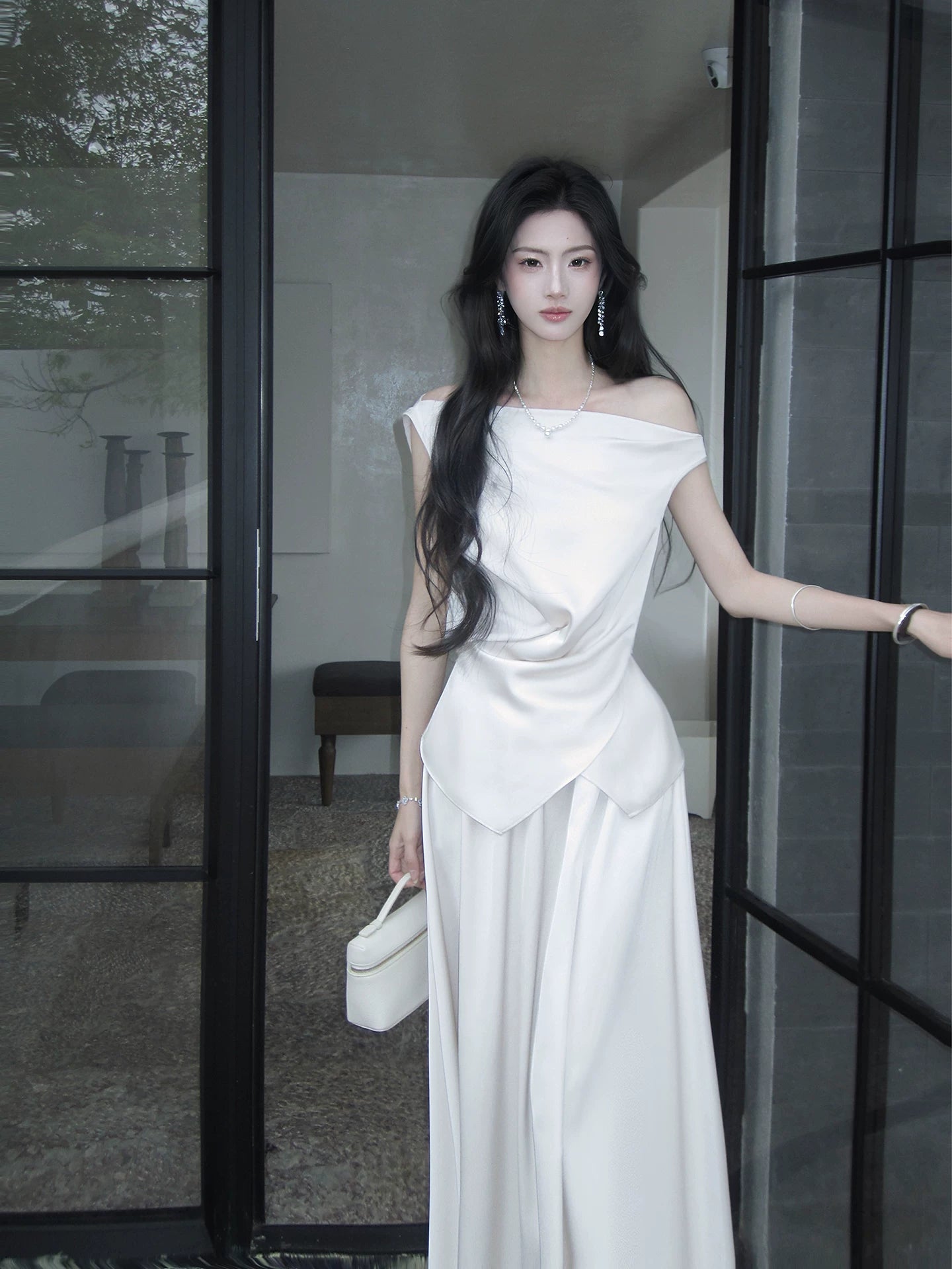Elegant White Wedding Dress Elegant Evening Dress P1287