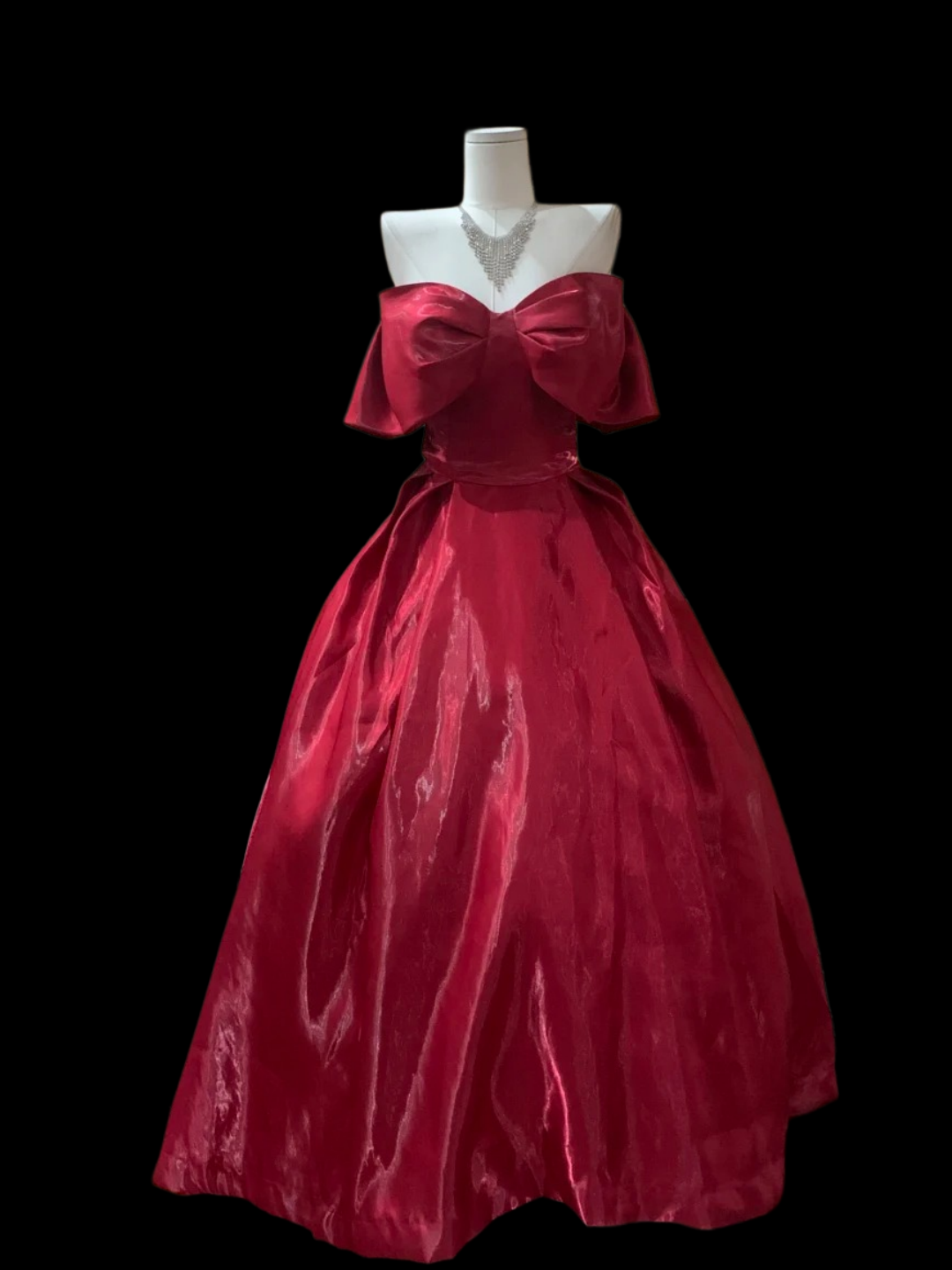 Off The Shoulder Burgundy Satin Prom Dress Birthday Dress P1313