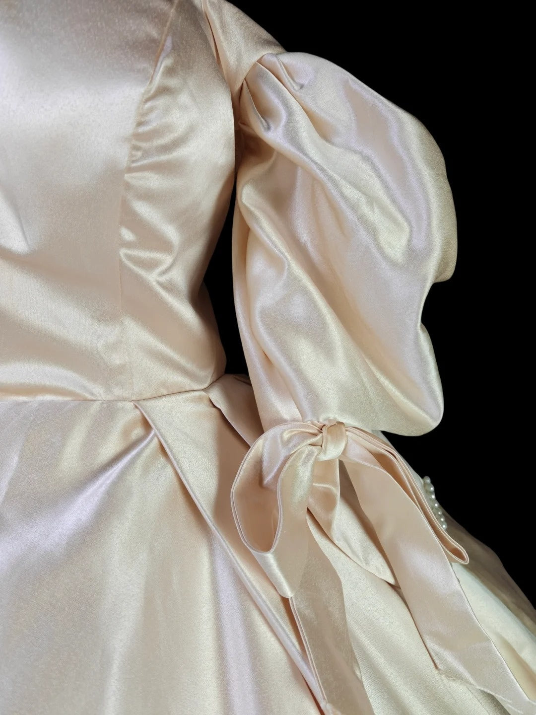 Off The Shoulder Champagne A Princess Dress Satin Birthday Dress P1822