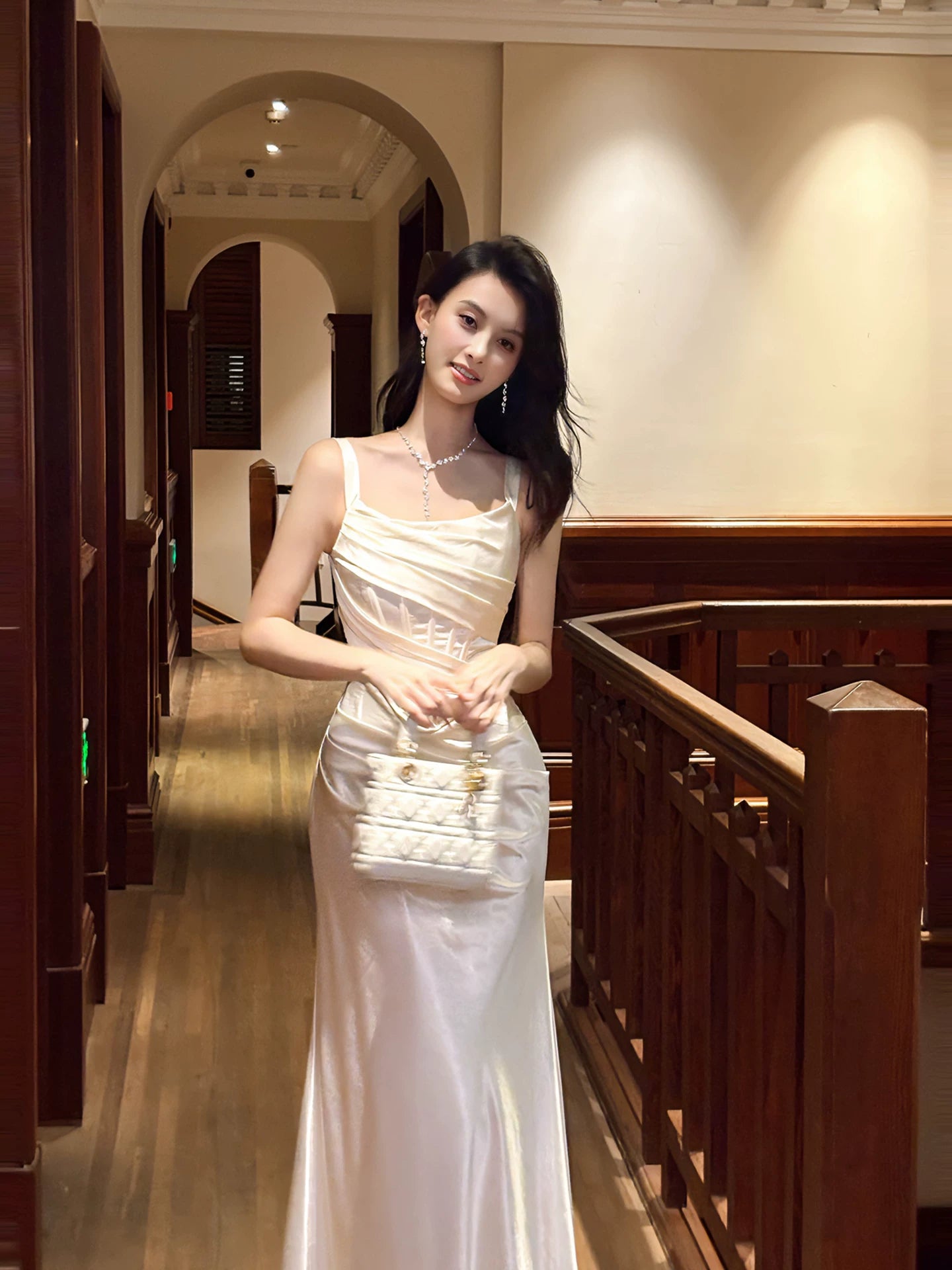 Off The Shoulder Satin Mermaid Prom Dress Elegant Evening Gown P1615