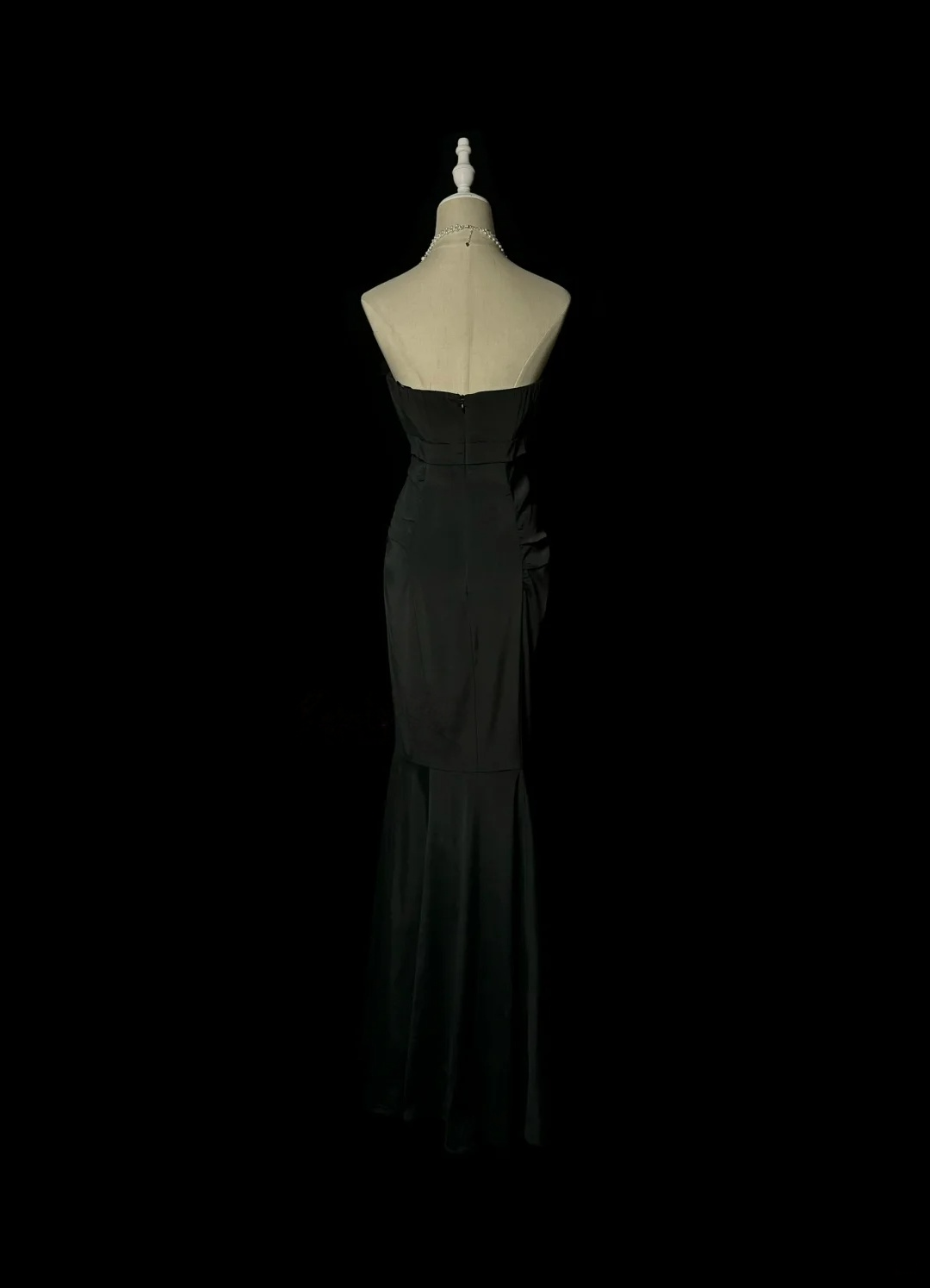 Black Sheath Satin Prom Dress Evening Dress Formal Dress P119