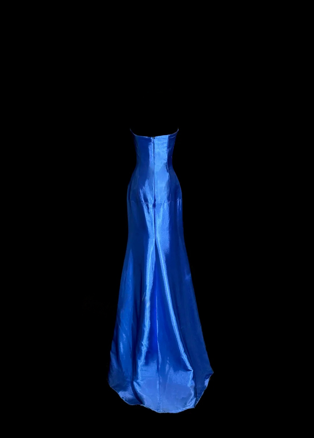 Strapless Royal Blue Mermaid Prom Dress Elegant Evening Dress P136