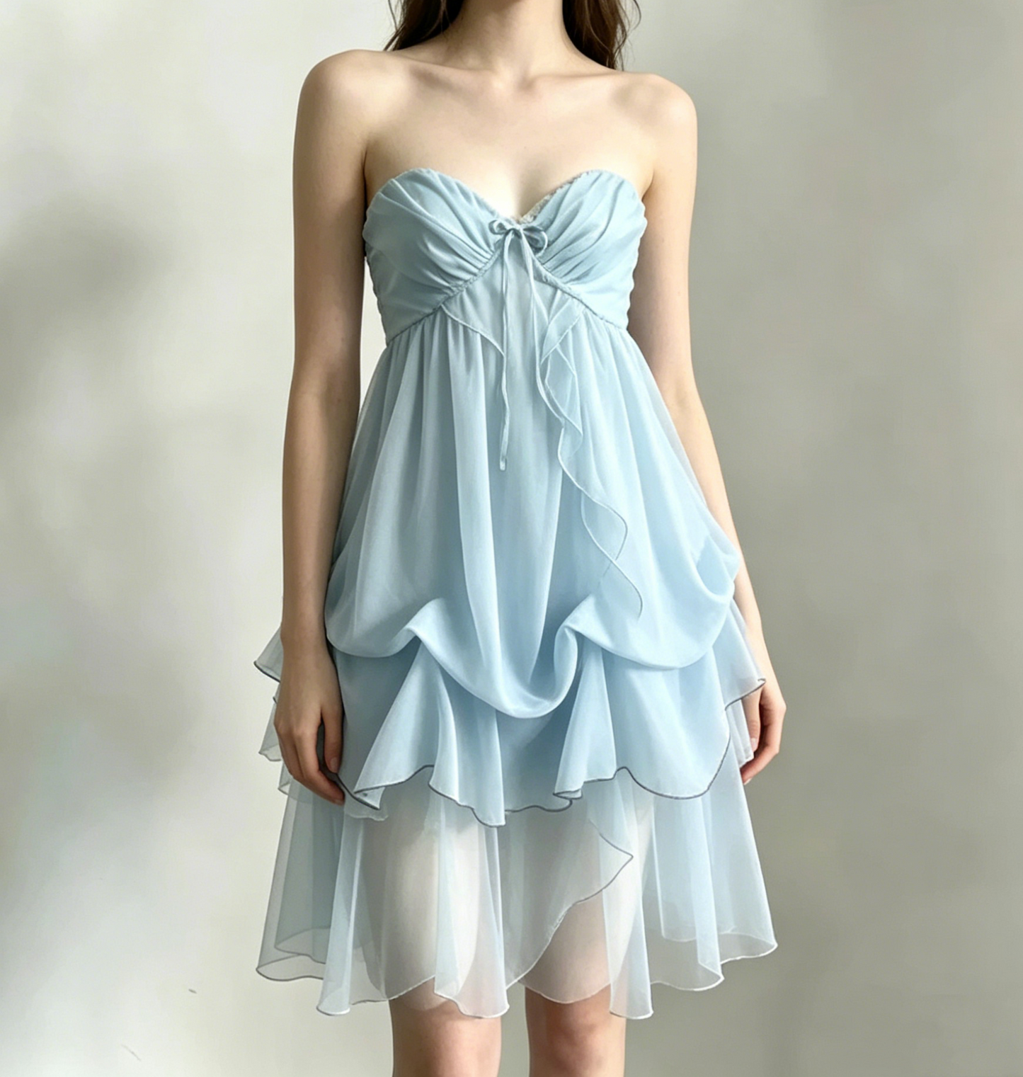 Sweetheart A Line Blue Chiffon Birthday Dress Homecoming Dress P1508