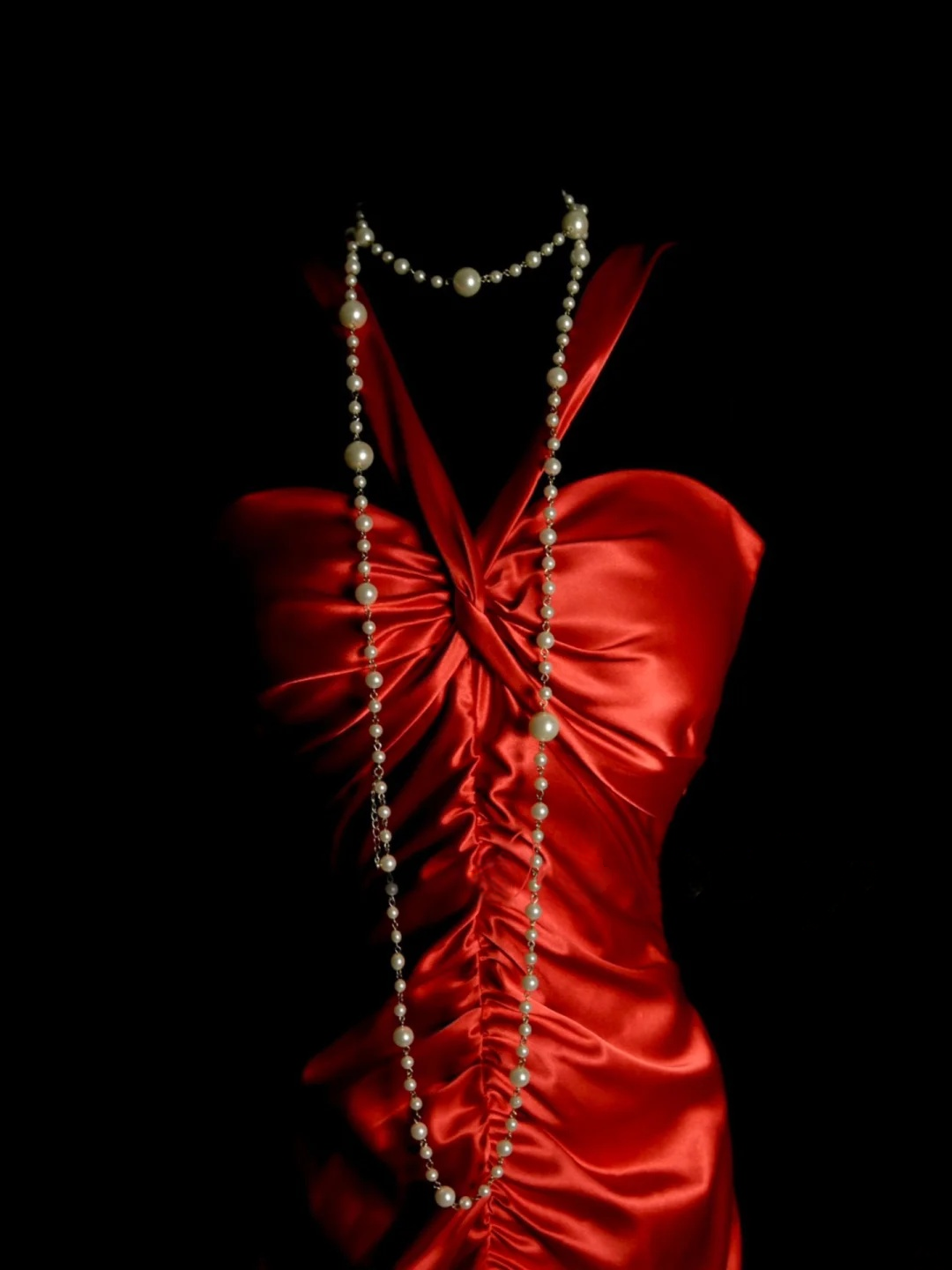 Backless Red Satin Prom Dress Party Dress Evening Dress P154