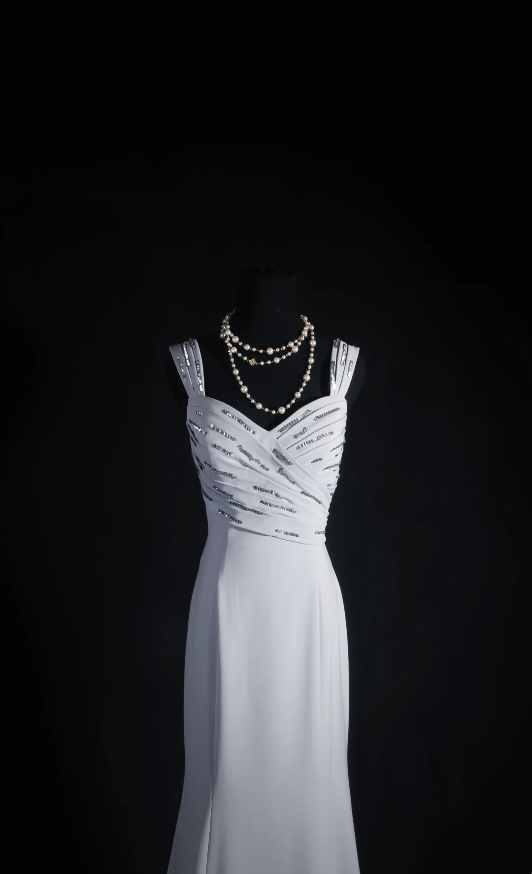 Gray Mermaid Chiffon Evening Dress Formal Party Dress P195