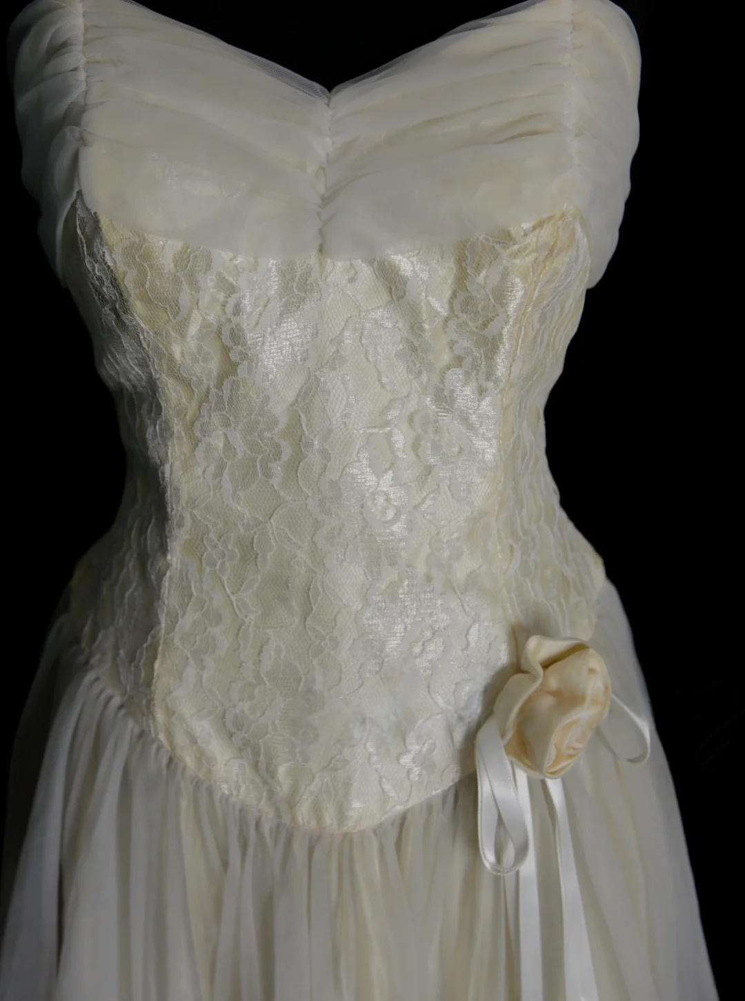 Sweetheart Beige Tulle Prom Dress Lace Formal Party Dress P242