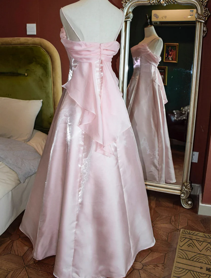 A Line Pink Prom Dress Sweet Formal Dress For Teens P313
