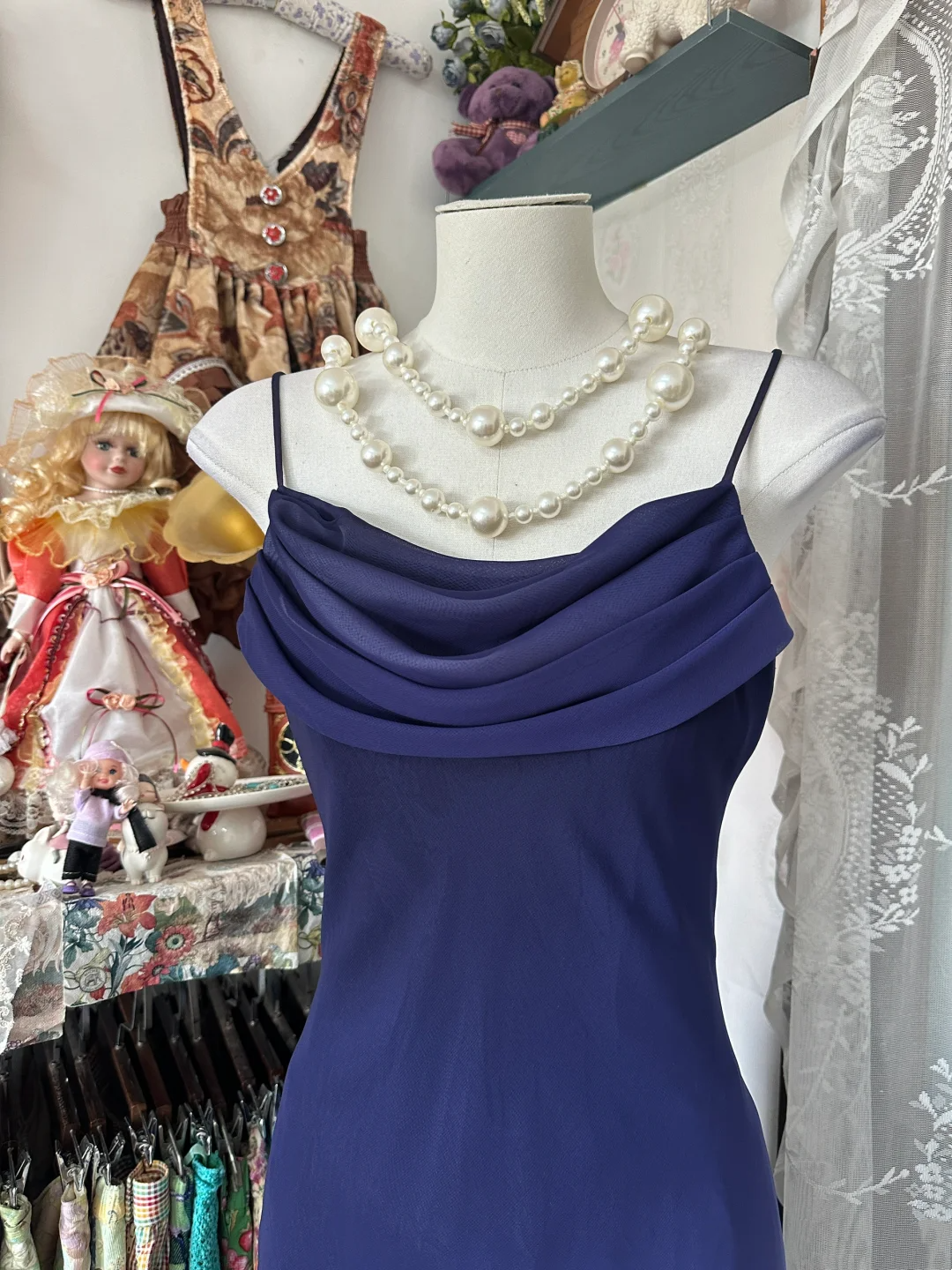 Spaghetti Straps Blue Gradient Chiffon Prom Dress P404