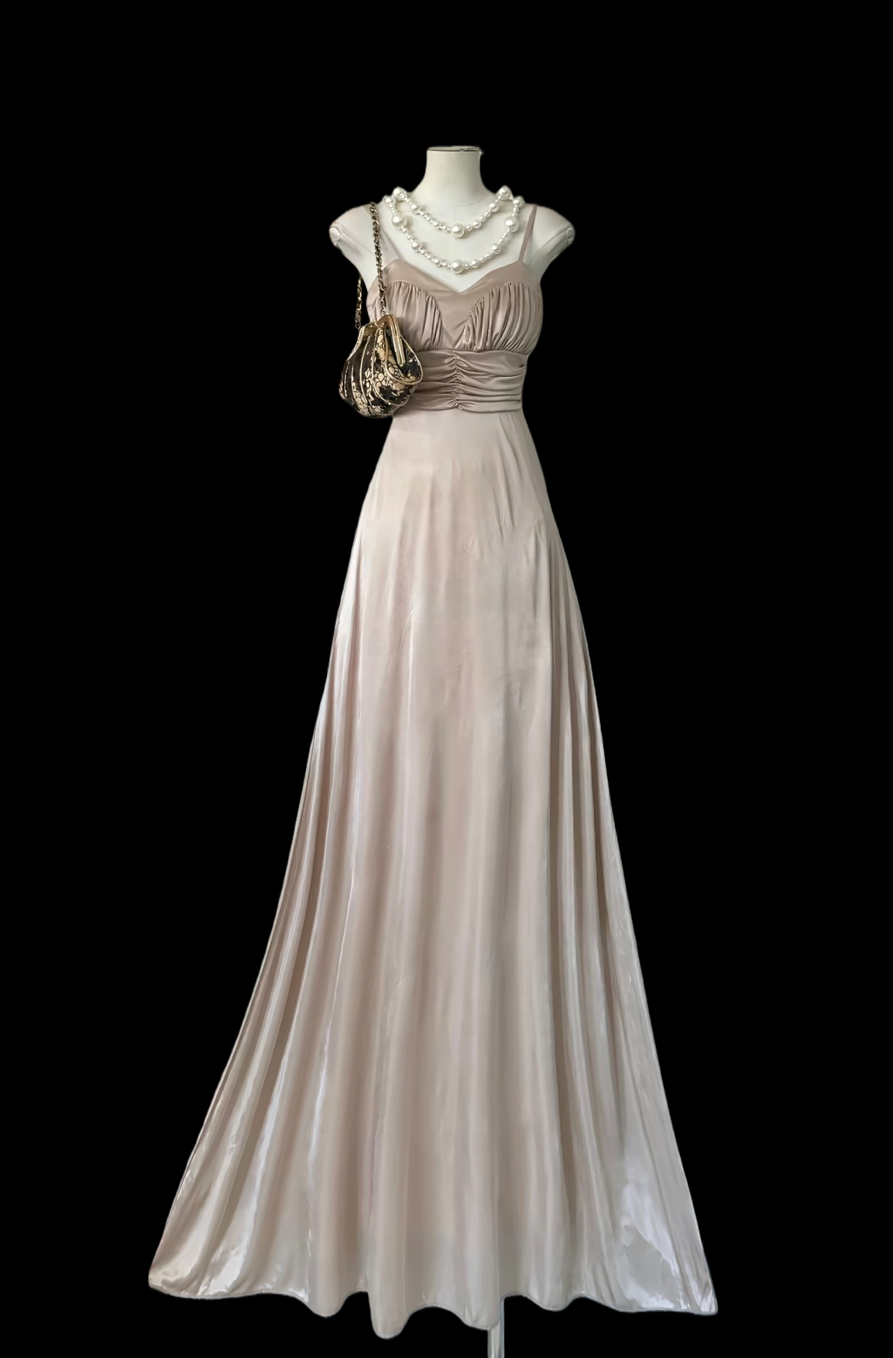 Spaghetti Straps A Line Prom Dress Elegant Evening Dress Formal Party Gown P478
