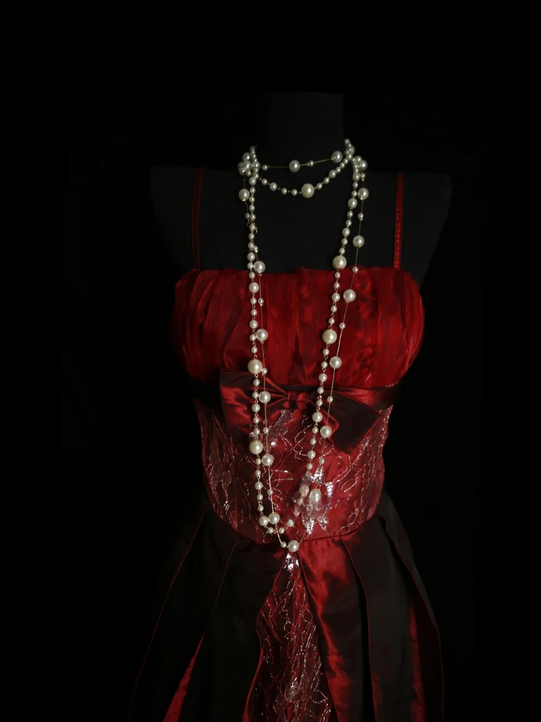 Burgundy Retro Prom Dress Lace Formal Evening Party Dress P482