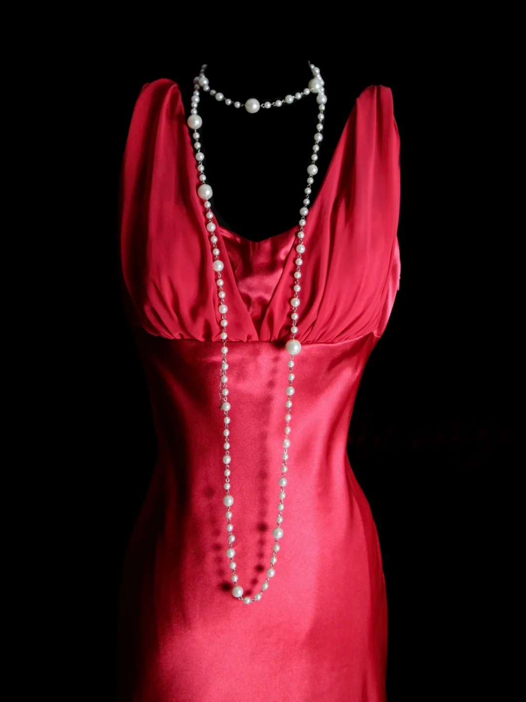 Red Sheath Long Prom Dress Satin Formal Evening Party Dress P485
