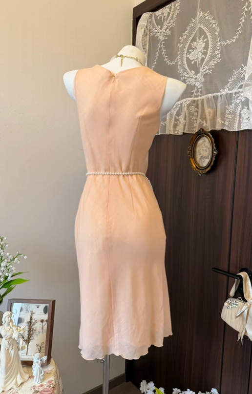 Sheath Chiffon Homecoming Dress Sleeveless Birthday Outfit P1920