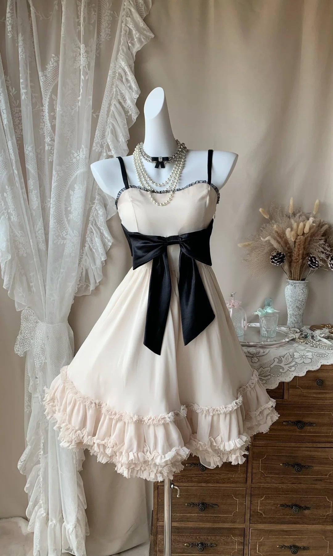 Spaghetti Straps A Line Ruffled Chiffon Homecoming Dress P1942