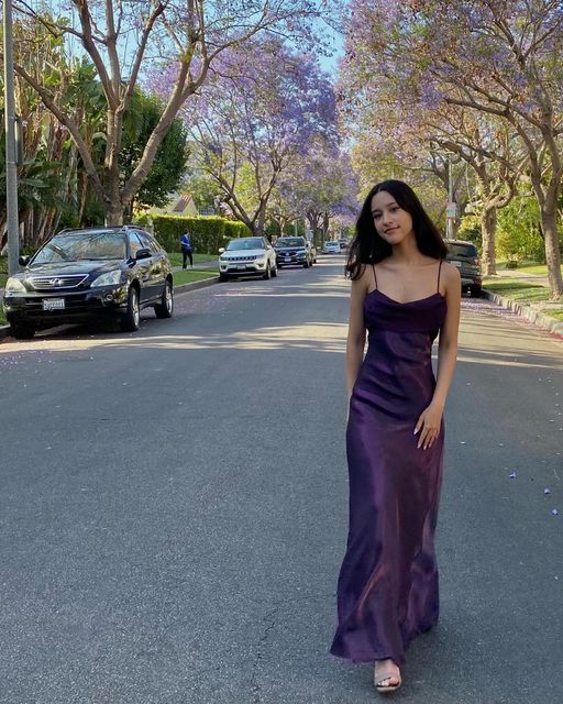 Spaghetti Straps Purple Satin Bridesmaid Dress Evening Gown P1648