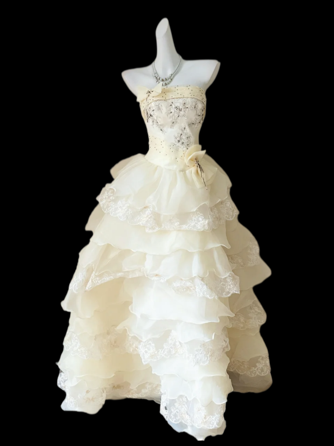Strapless Ball Gown Quinceanera Dresses Layered Sweet 16 Birthday Dress P1065
