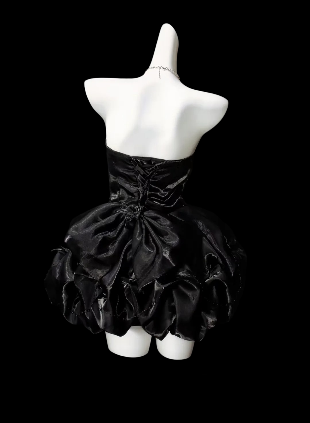 Strapless Black A Line Homecoming Dress Sweet Birthday Dress P1969