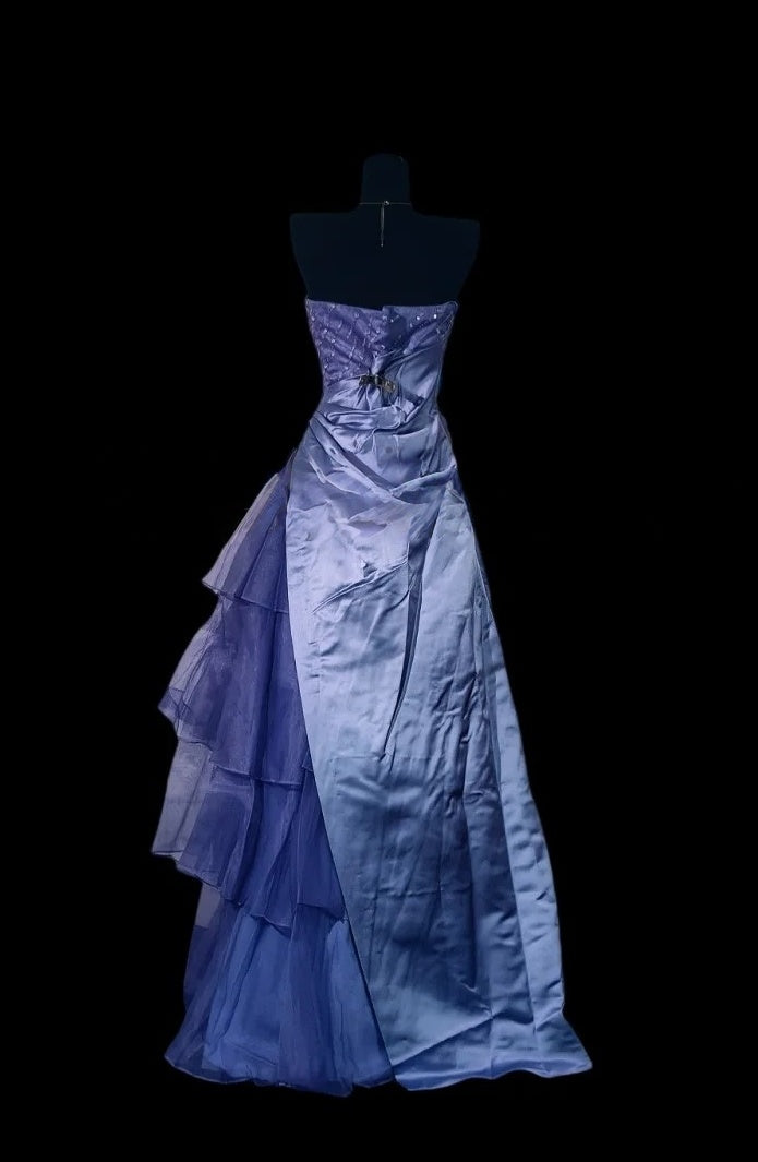 Strapless Satin Retro Prom Dress A Line Evening Dress P1769