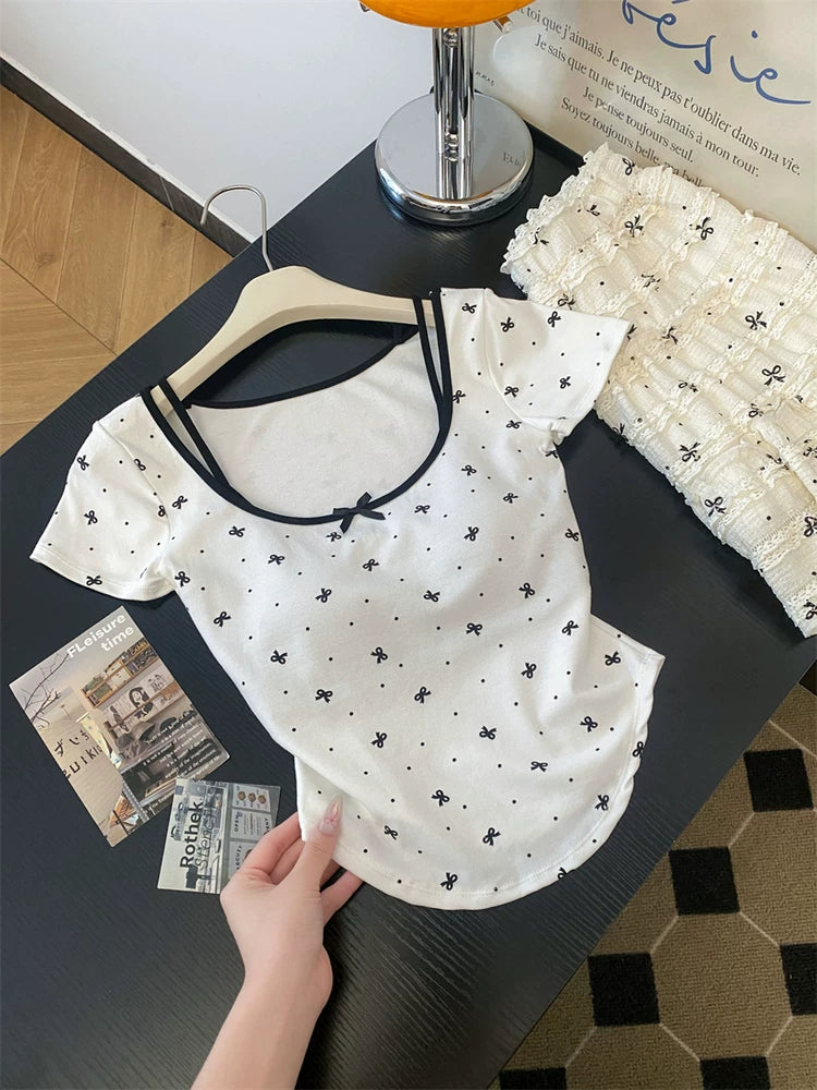 Sweet and Sexy Short-sleeve Top L129