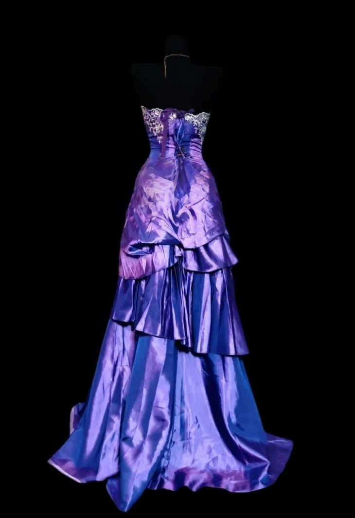 Sweetheart Purple A Line Formal Prom Dress Retro Evening Dress P1770
