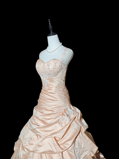 Ball Gown Sweet 16 Birthday Dress Satin Formal Prom Dress  P1046