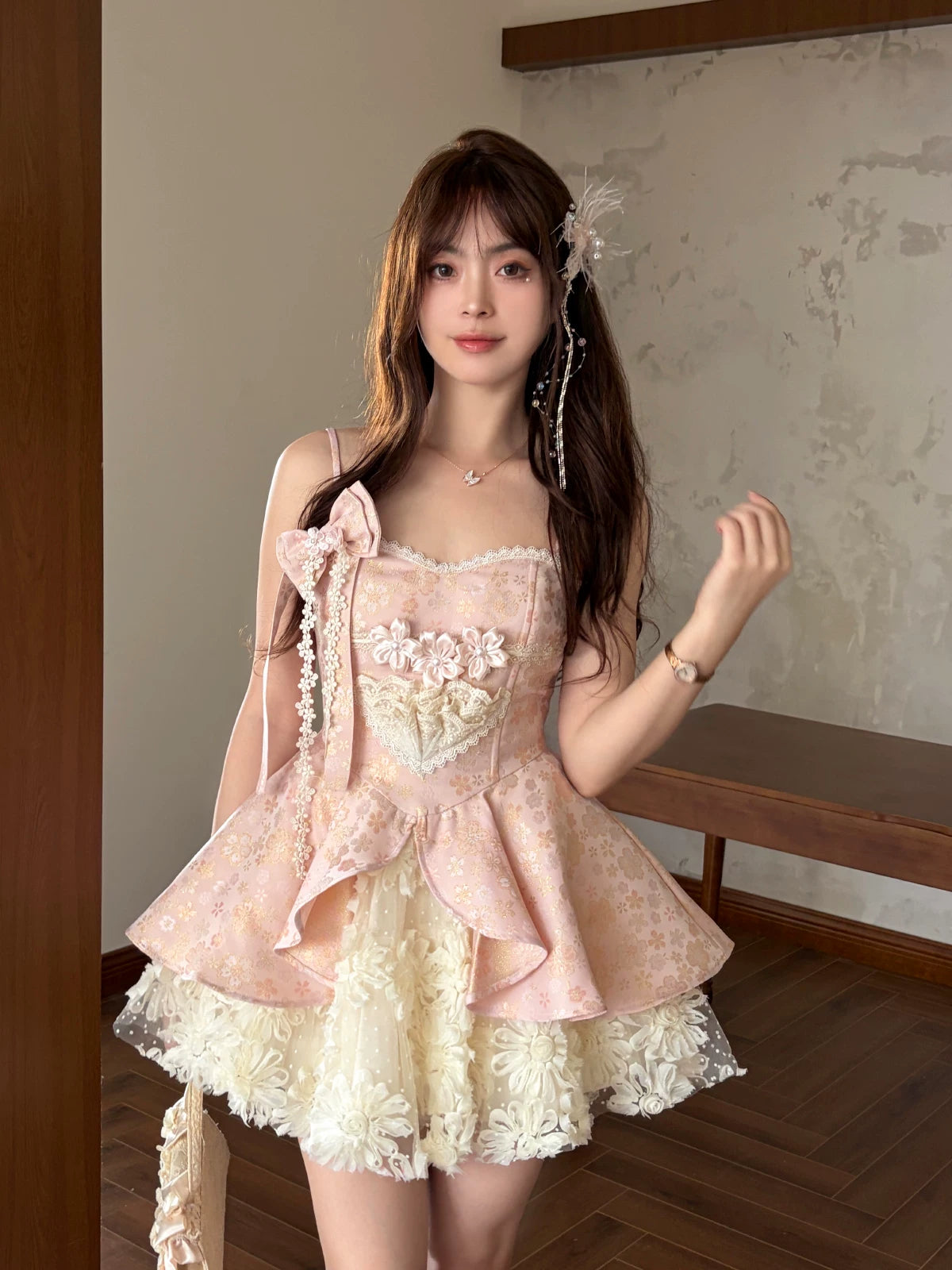 3D Floral Princess Dress  Birthday Party Dress  L169