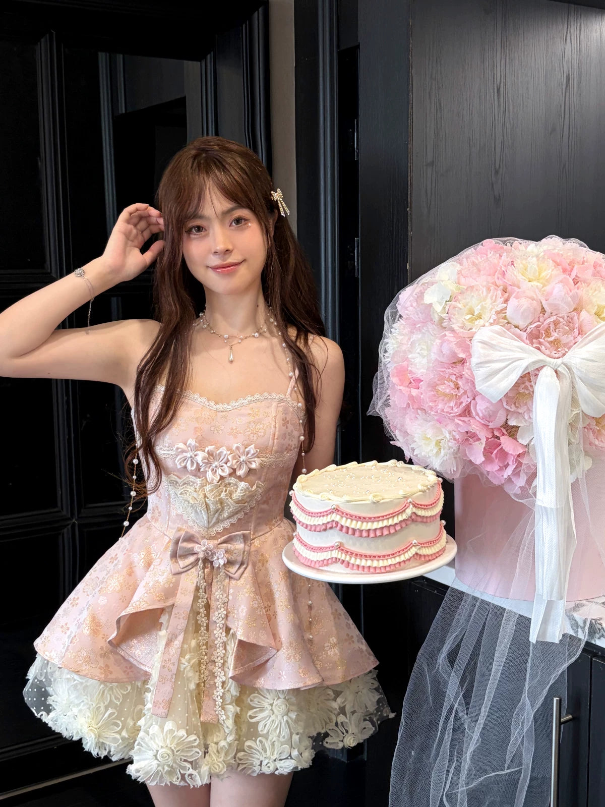 3D Floral Princess Dress  Birthday Party Dress  L169