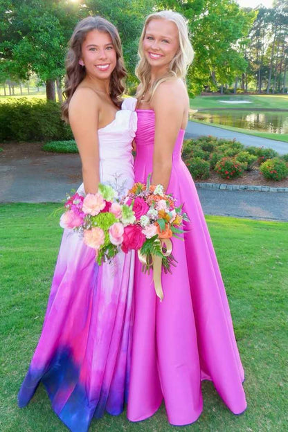 A-Line Strapless Empire-Waist Formal Long Prom Dress  P2520