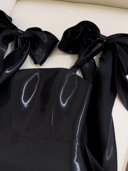 A Line Black Short Organza Homecoming Dress Homecoming Dress   P1745