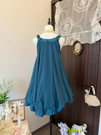 A Line Chiffon Turquoise Green Short Homecoming Dress   P1906