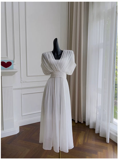 A Line Chiffon Wedding Guest Dress  Formal Evening Gown   P1749