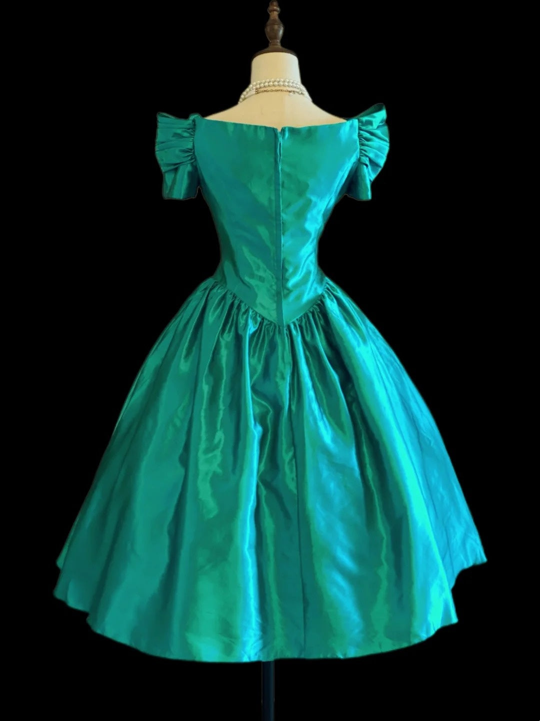 A Line Green Satin Homecoming Dress Elegant Birthday Dress  P1670