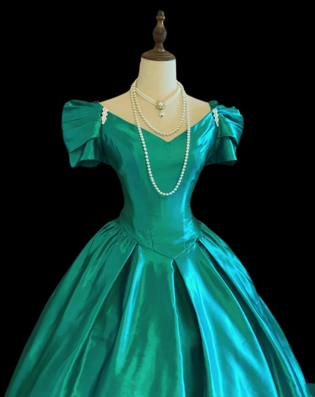 A Line Green Satin Homecoming Dress Elegant Birthday Dress  P1670