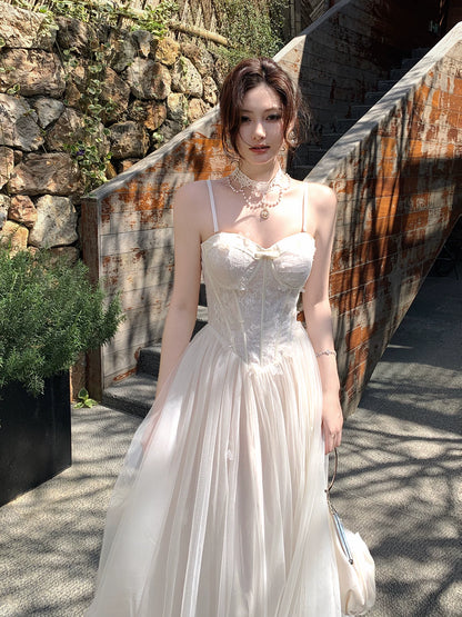 A Line Ivory Tulle Wedding Dress Formal Evening Dress  P1308