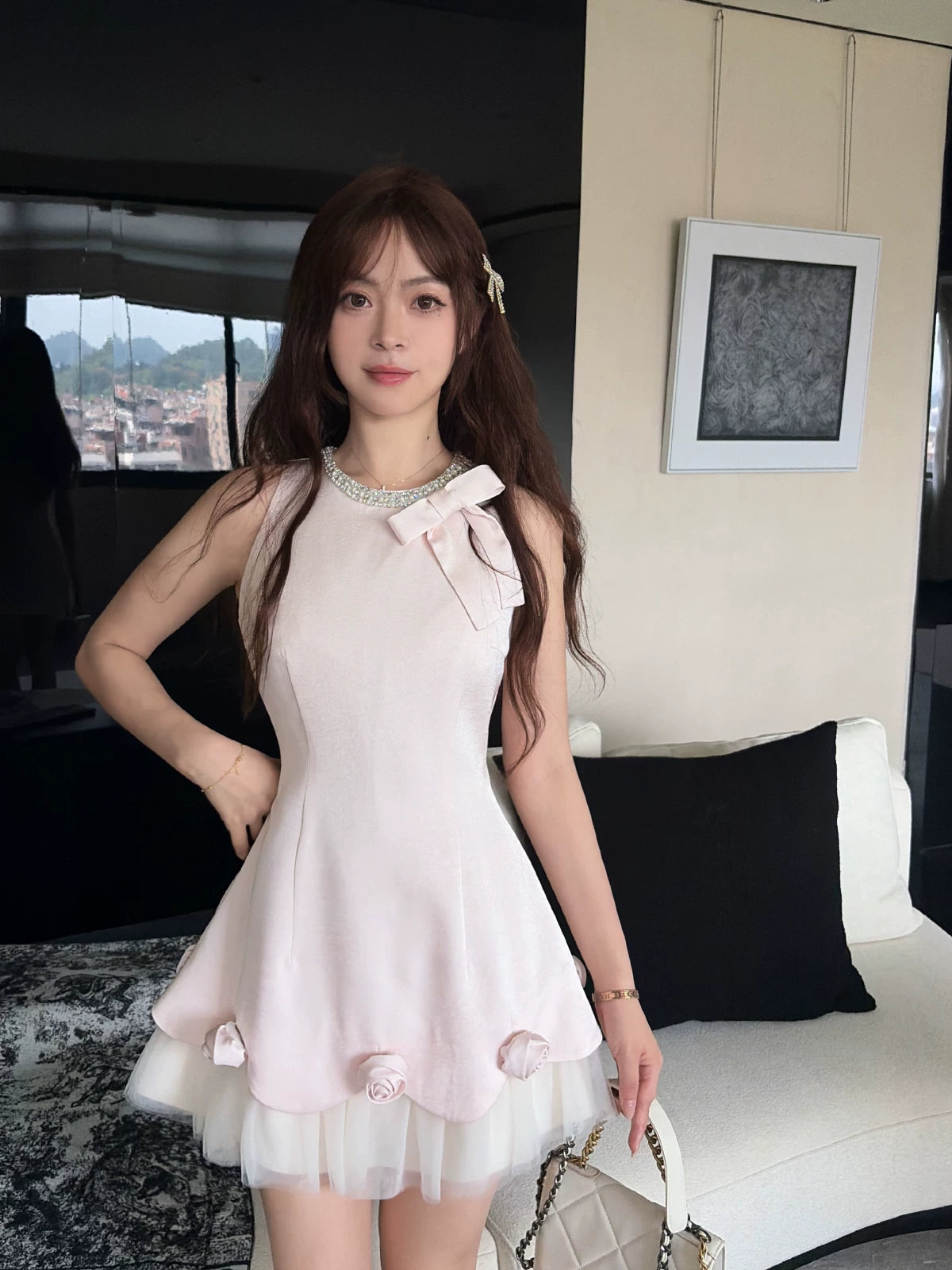 Halter A Line Pink  Birthday Dress Short Homecoming Dress   L165