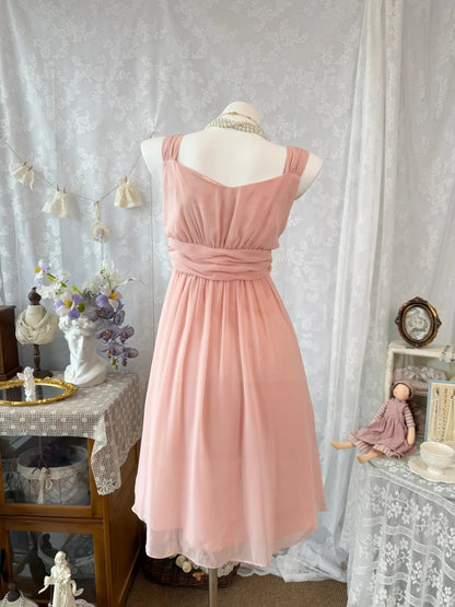 A Line Pink Chiffon Homecoming Dress Short Party Dress   P1908
