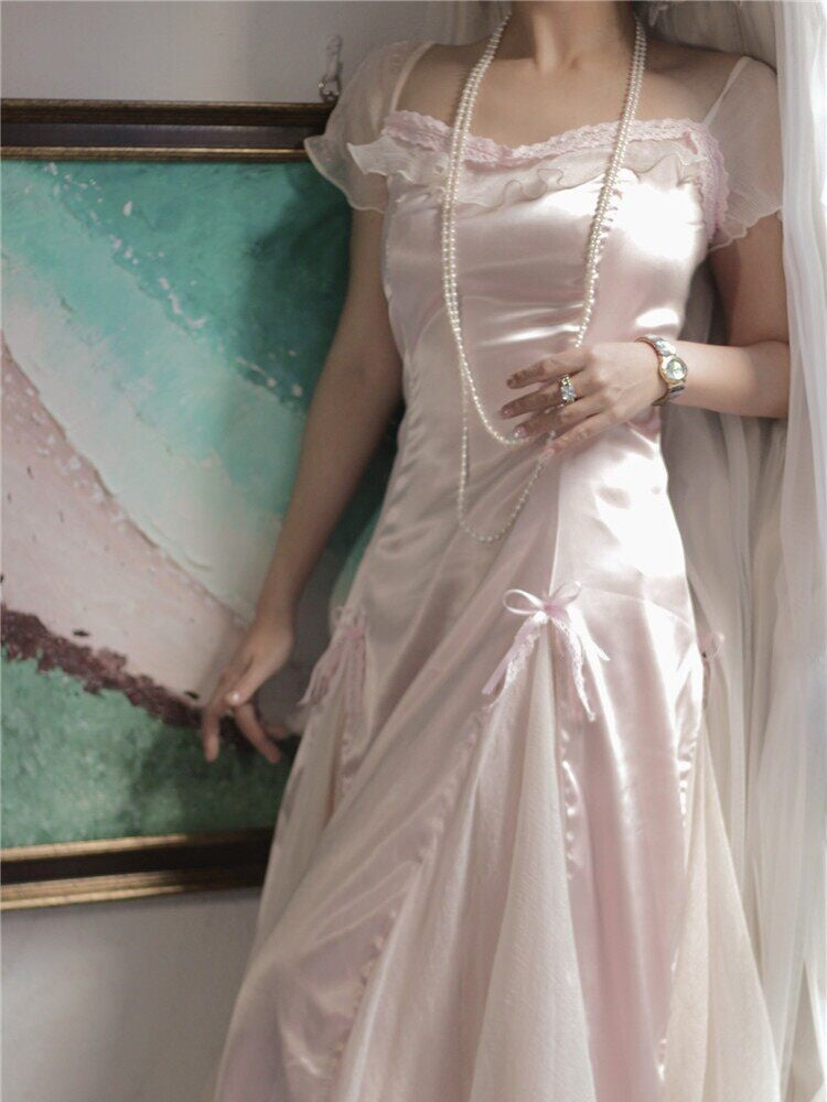 A Line Pink Prom Dress Sweet Princess Gown P702