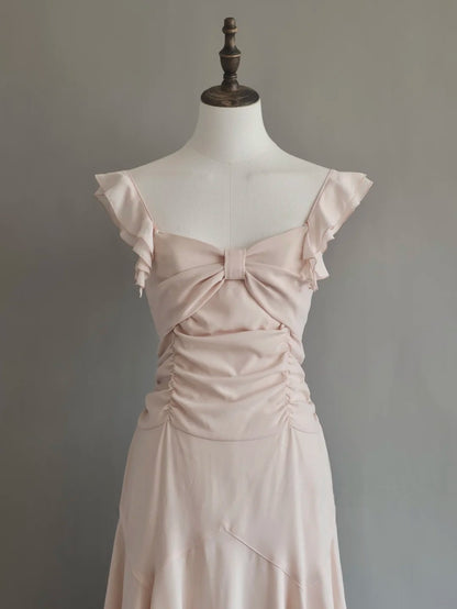 A Line Pink Ruffled Homecoming Dress Short Party Dress  P1322