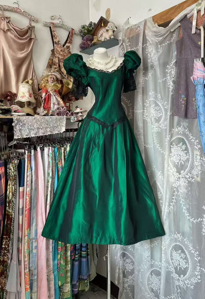 A Line Retro Green Princess Birthday Dress Formal Prom Dress  P1930
