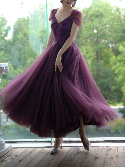 A Line Tulle Prom Party Dress Formal Evening Dress Princess  Birthday Gown P701