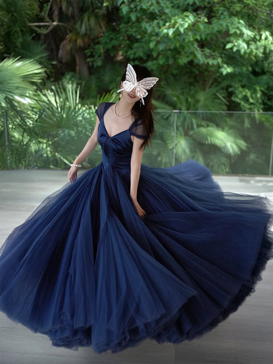 A Line Tulle Prom Party Dress Formal Evening Dress Princess  Birthday Gown P701