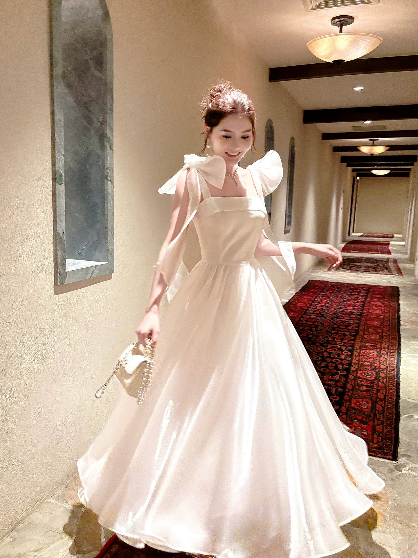 A Line White Cute Birthday Dress Sweet Formal Dress  P1523