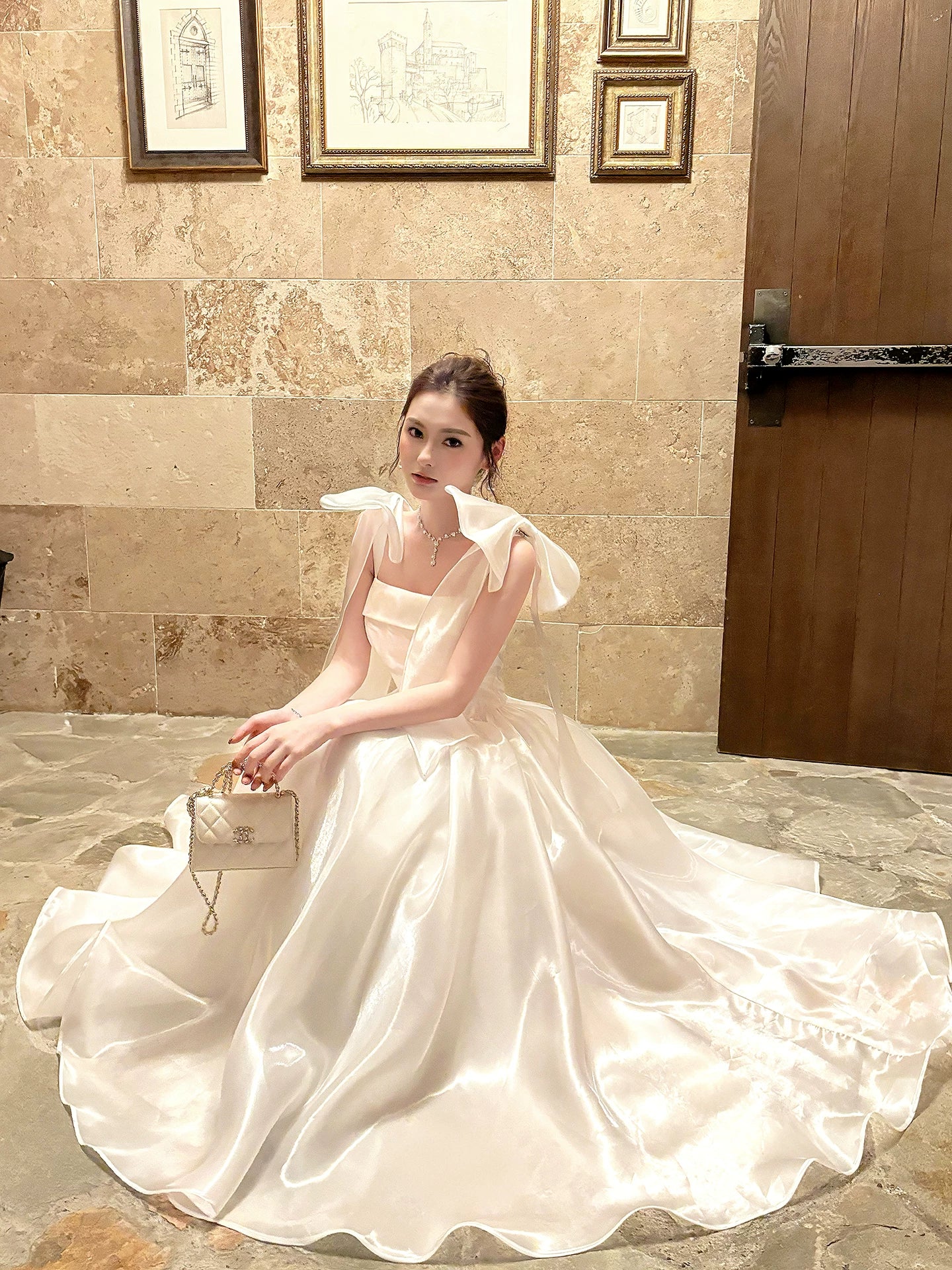 A Line White Cute Birthday Dress Sweet Formal Dress  P1523