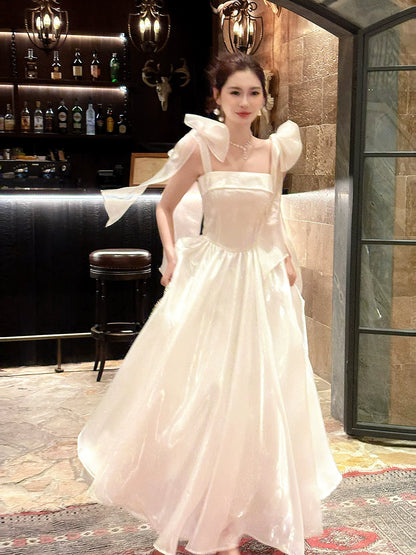 A Line White Cute Birthday Dress Sweet Formal Dress  P1523