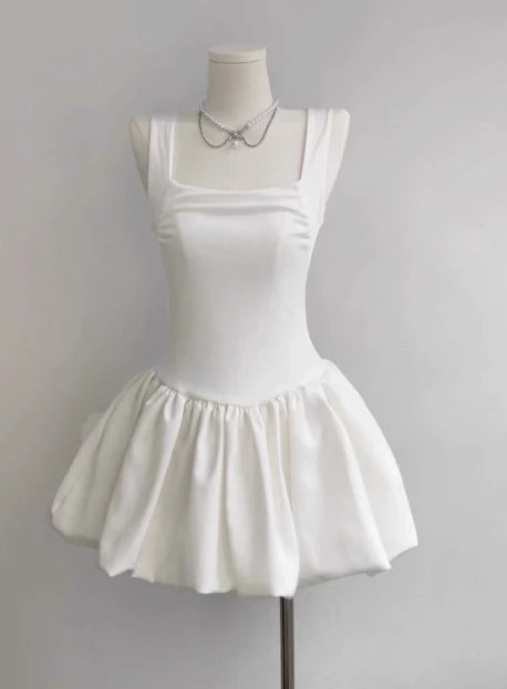 A Line White Short Graduation Dress Homecoming Dress  P1563