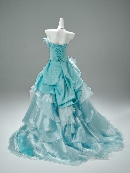 Ball  Gown Blue Quinceanera Dresses  Sweet 16  Birthday Gown  P1181