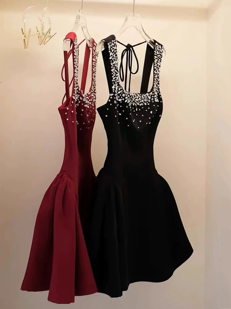 Beaded A Line Short Birthday Dress A Line Party Dress  P1412
