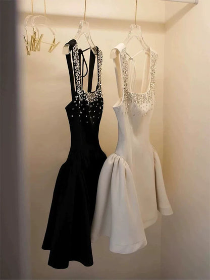 Beaded A Line Short Birthday Dress A Line Party Dress  P1412