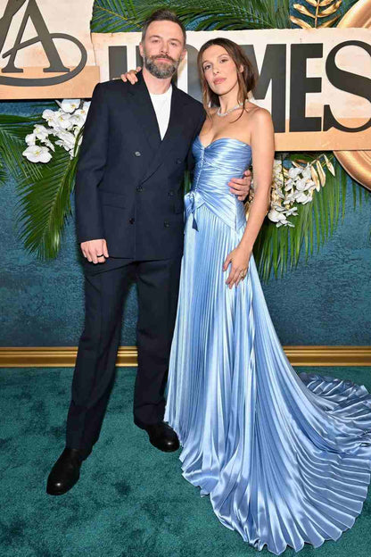 Blue A-Line Strapless Sweetheart Pleated Long Prom Dress  P2435