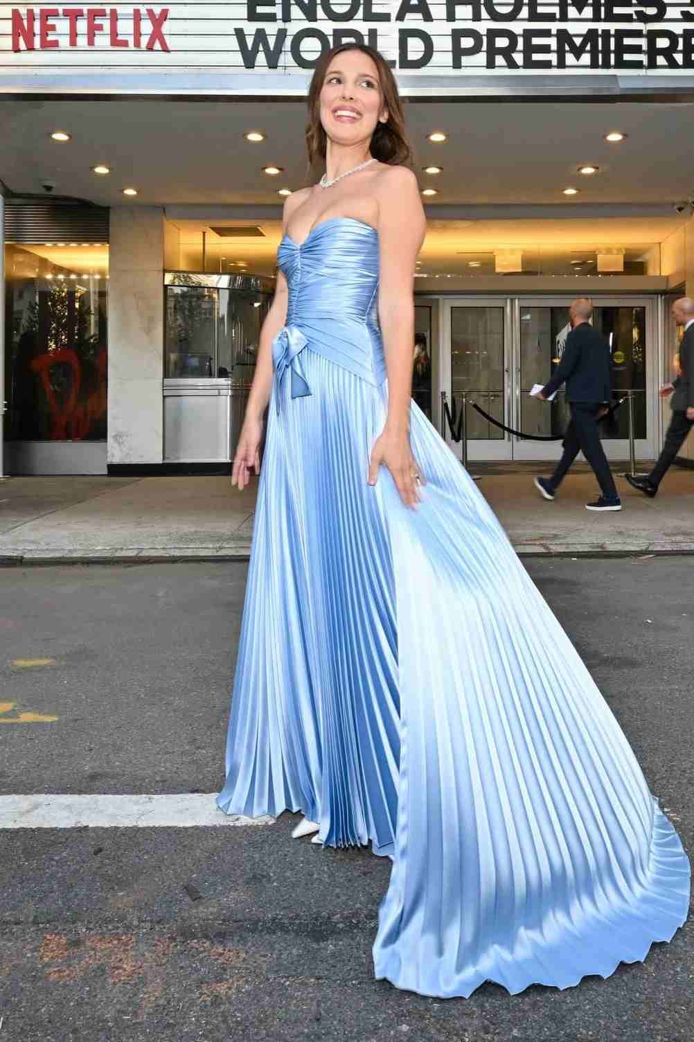 Blue A-Line Strapless Sweetheart Pleated Long Prom Dress  P2435